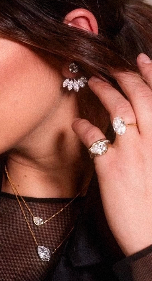 The Signature Marquise Diamond Ear Jackets, 7ct, WG