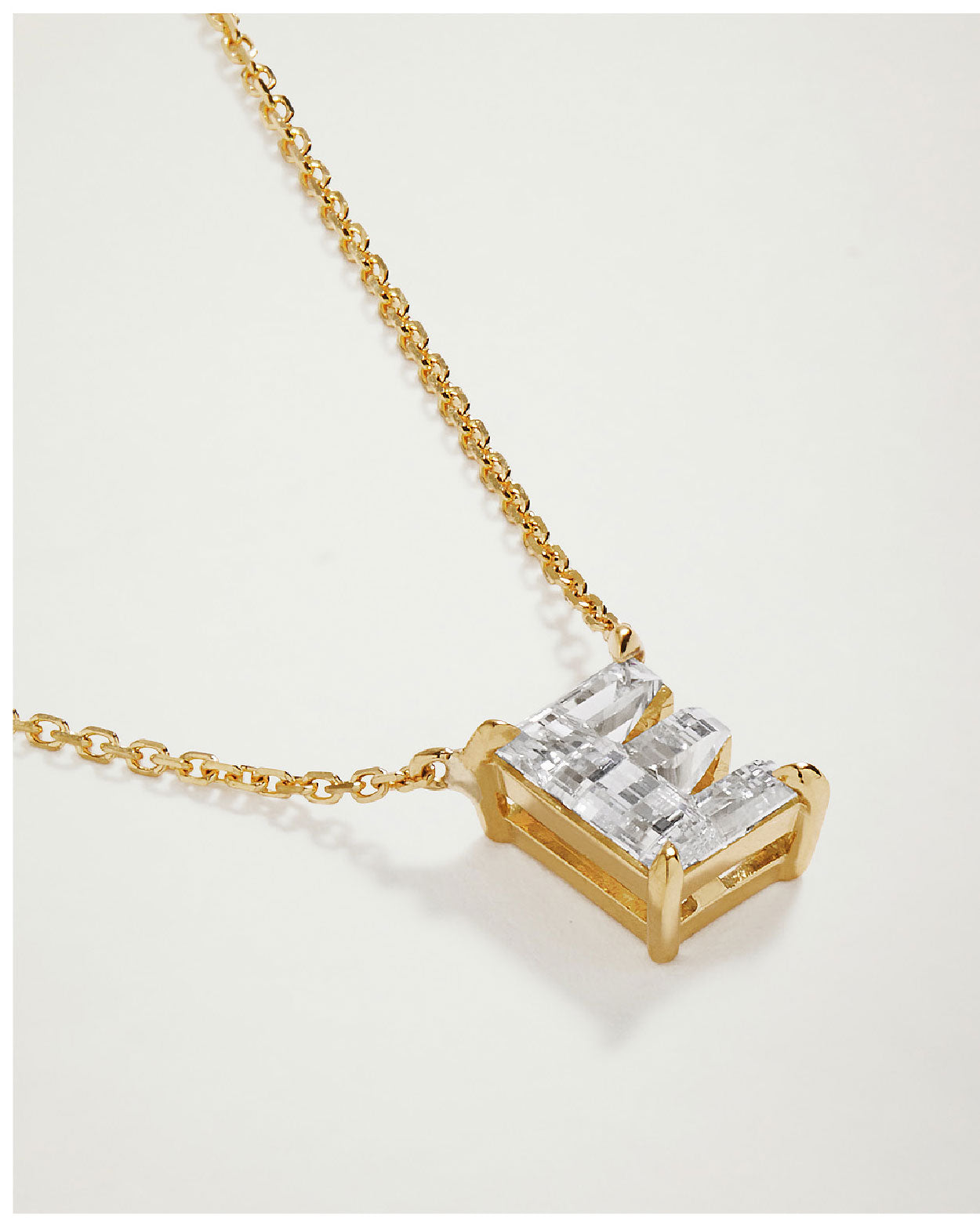 My Love, Diamond Letter 'E' Necklace