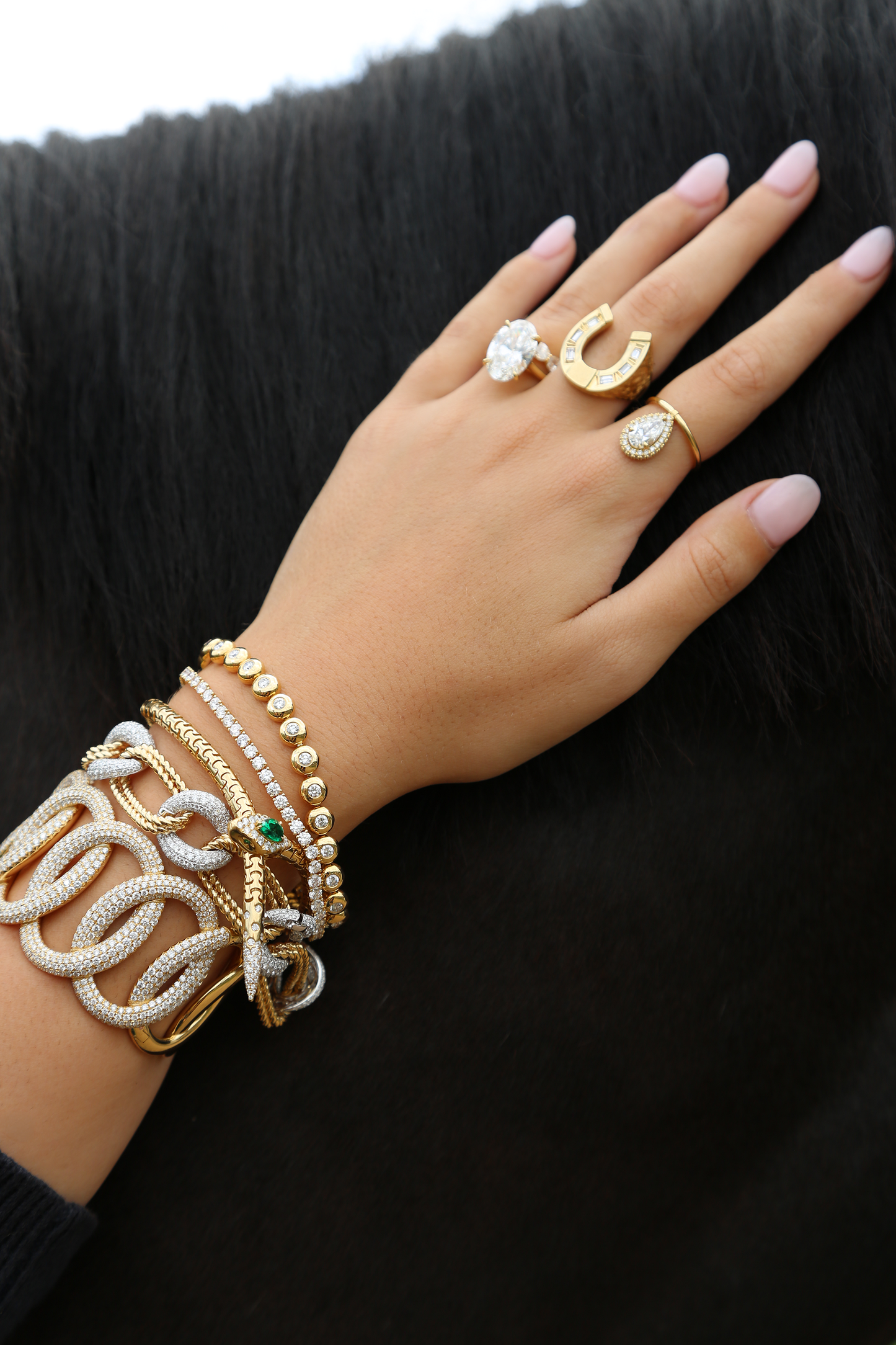 Heidi’s Mademoiselle Natural Diamond Cuff, YG