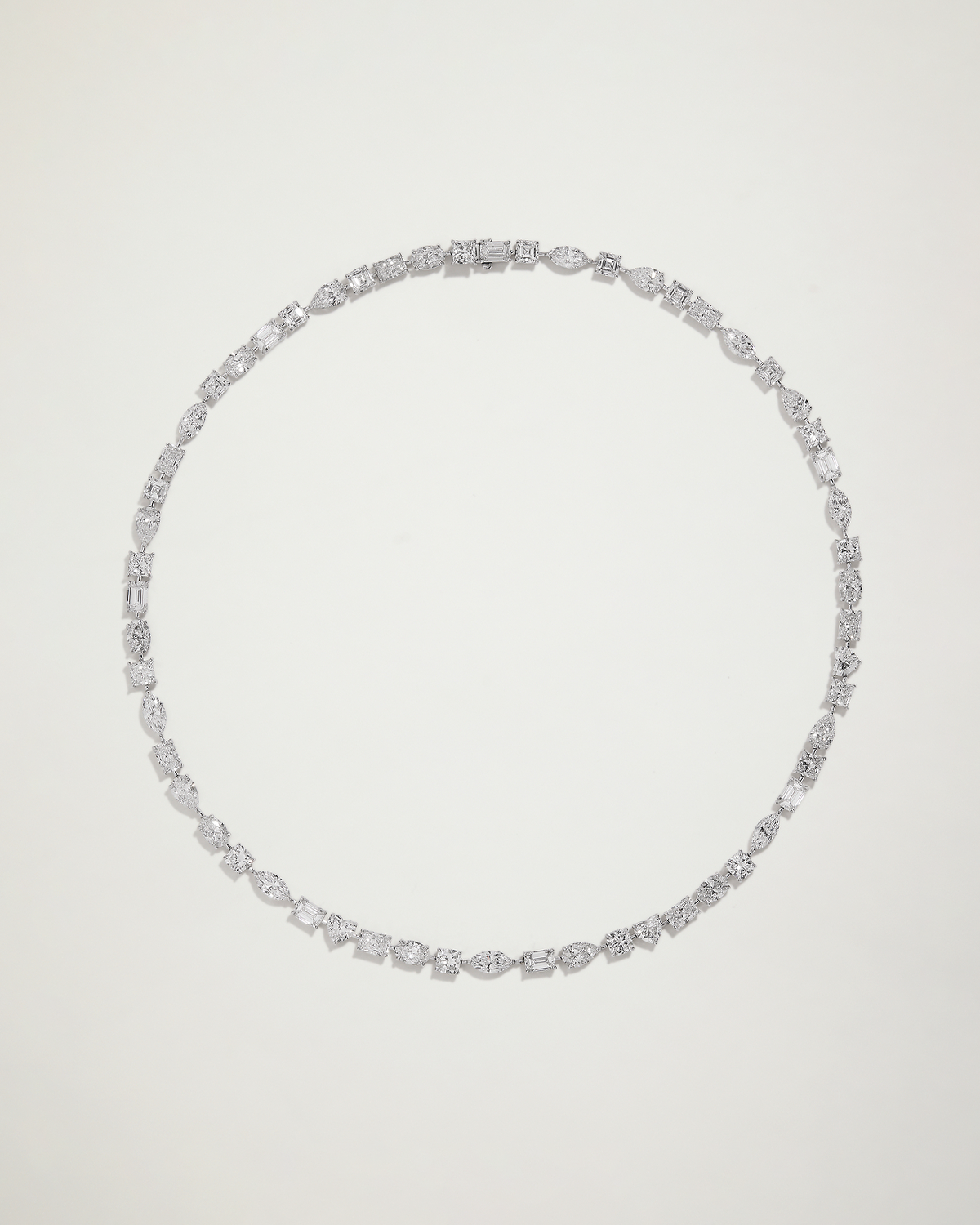 Kelly Multi-Cut Diamond Tennis Necklace, 31.04ct