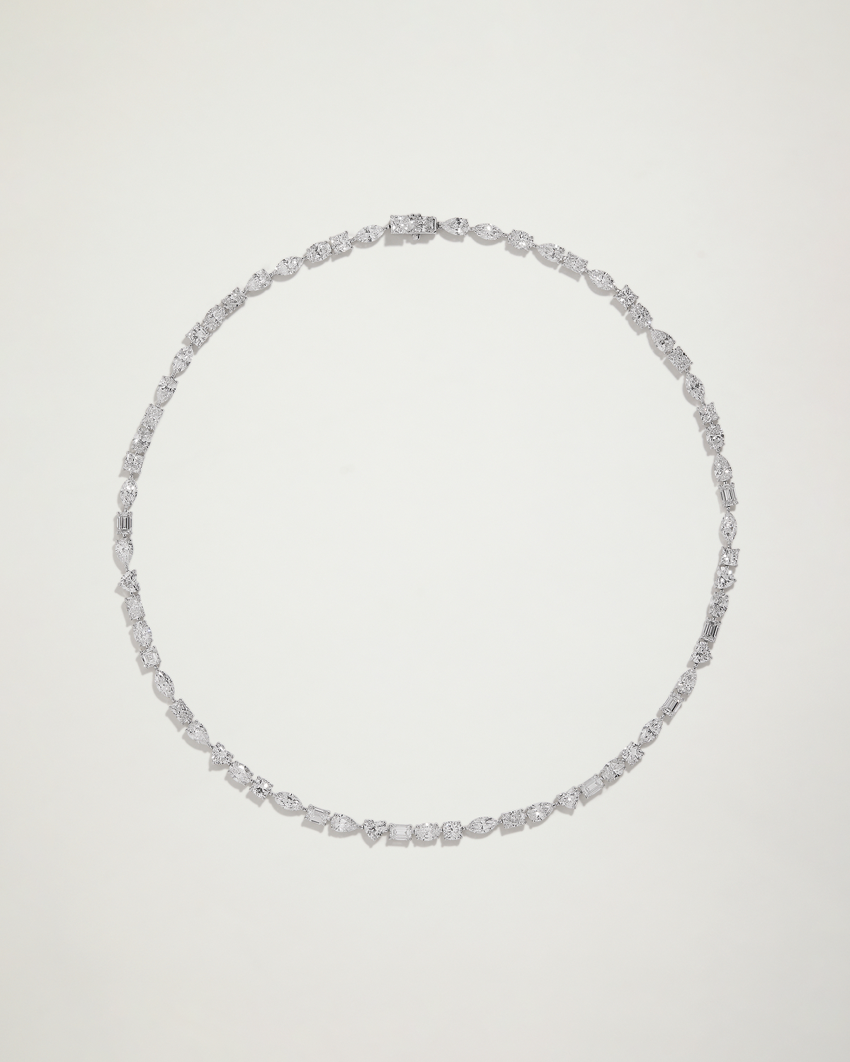 Petite Kelly Multi-Cut Diamond Tennis Necklace, 22.14ct