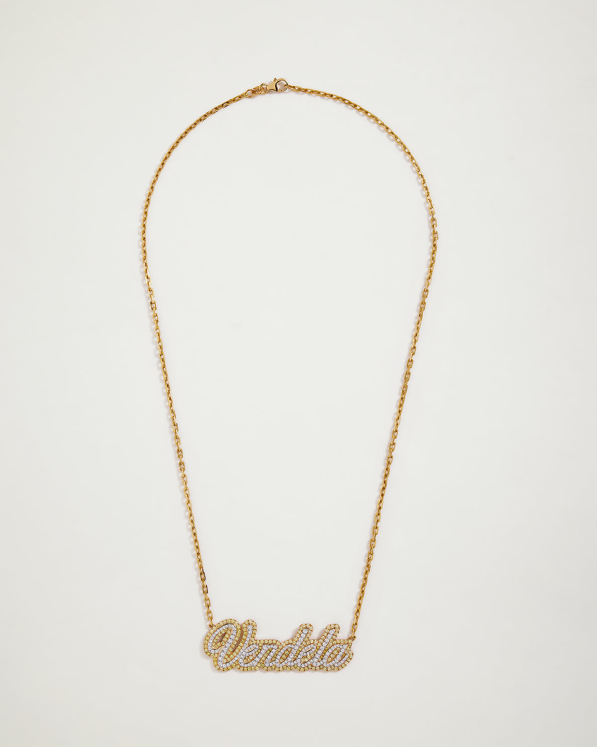 Signature Diamond Name Necklace, YG