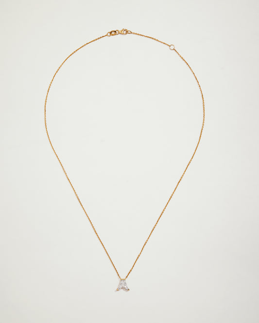 My Love, Diamond Letter 'A' Necklace