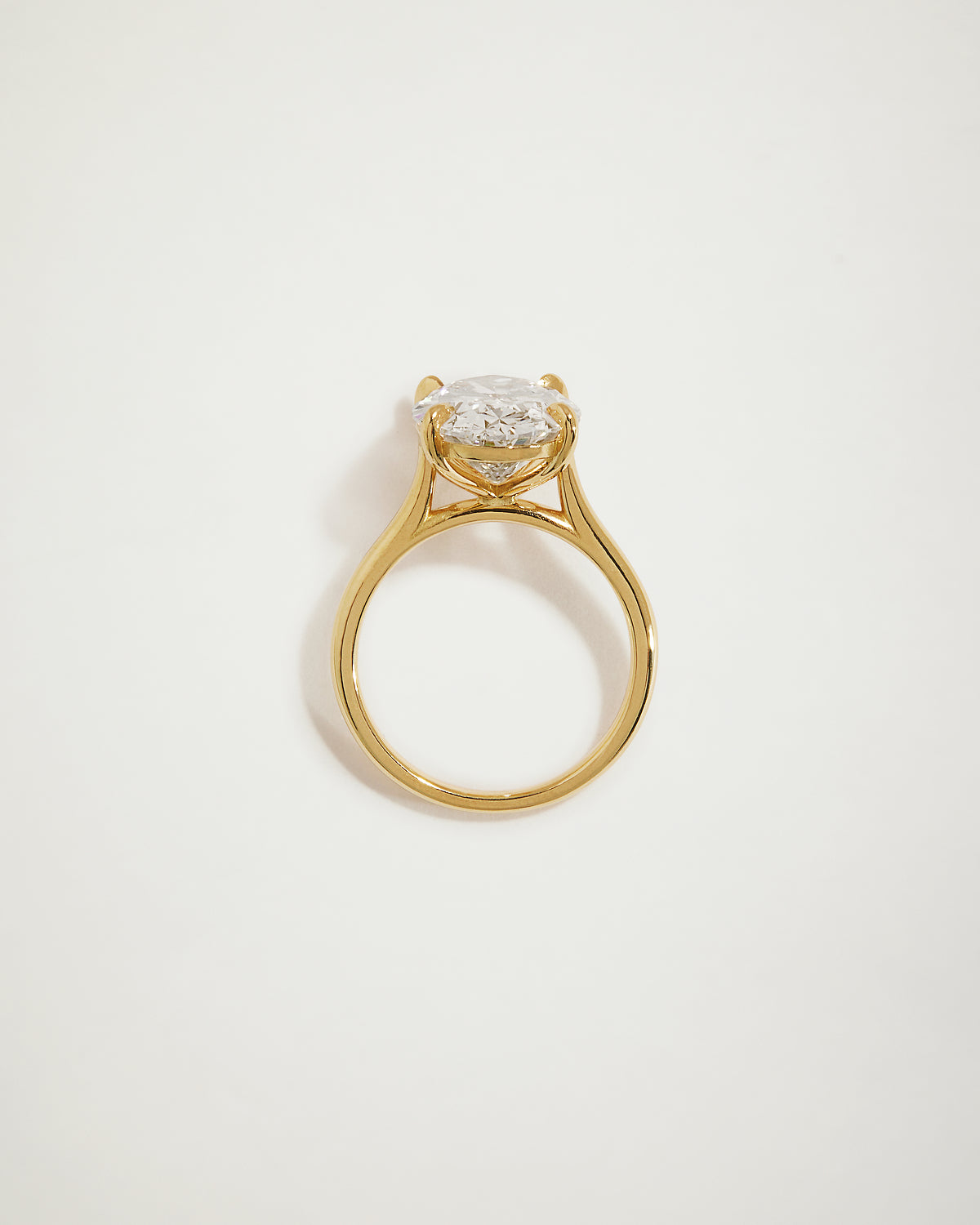 “My Love” Oval Diamond Engagement Ring, YG