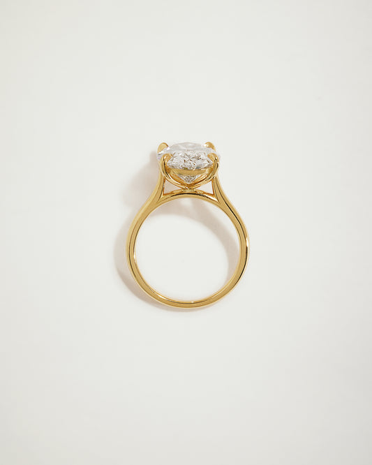 “My Love” Oval Diamond Engagement Ring, YG