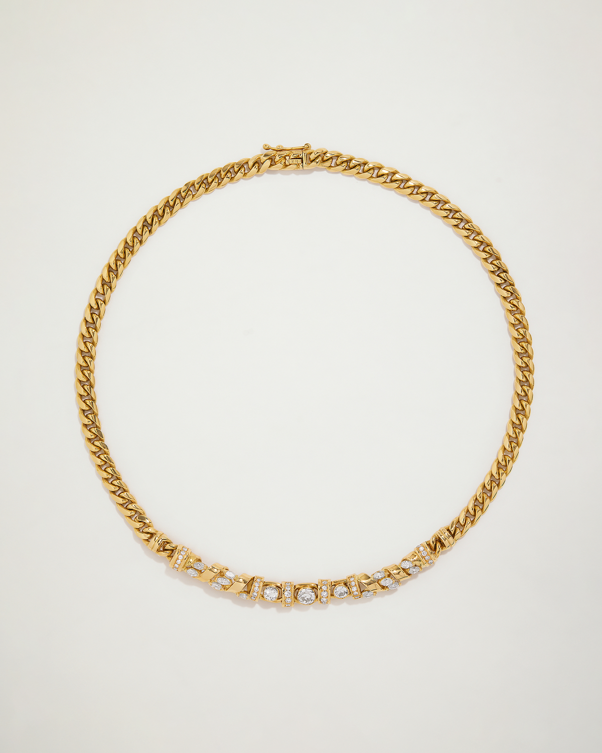 Heidi’s Heritage Diamond Ribbon Necklace, YG