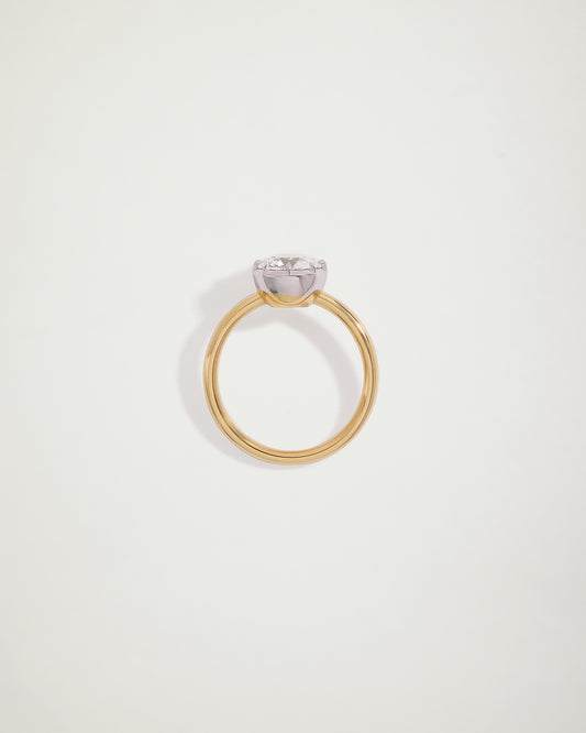 Victorian Inspired, Round Natural Diamond Ring