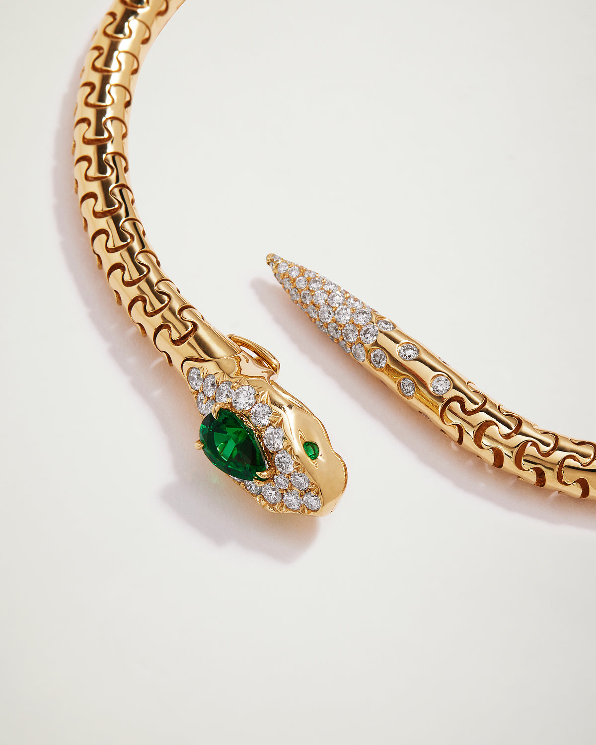 Snake Emerald & Diamond Bracelet