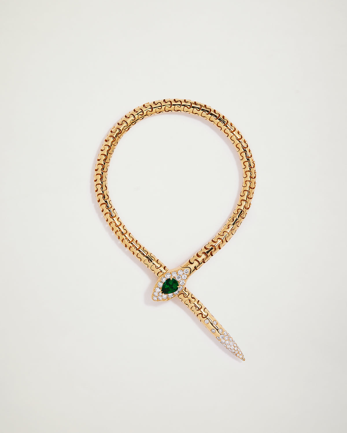 Snake Emerald & Diamond Bracelet