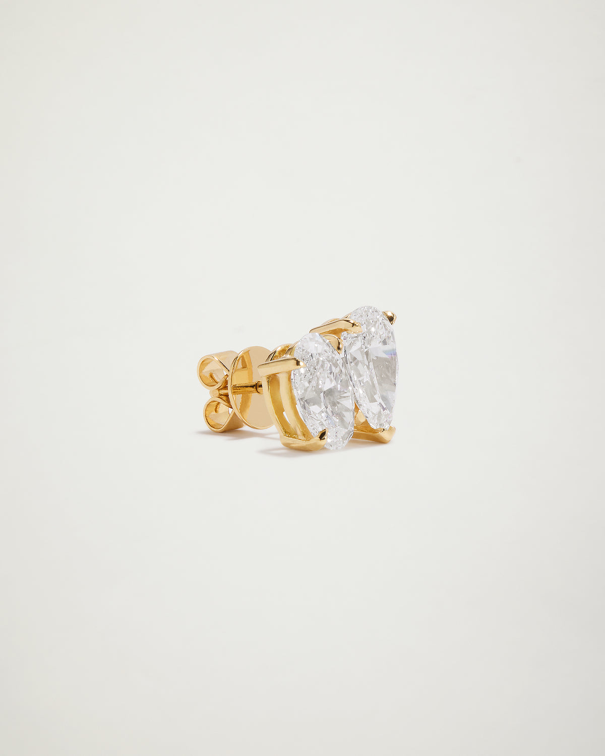 "My Love" Toi Et Moi Diamond Studs, 3ct, YG