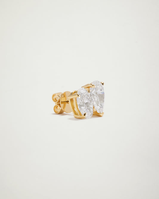 "My Love" Toi Et Moi Diamond Studs, 3ct, YG