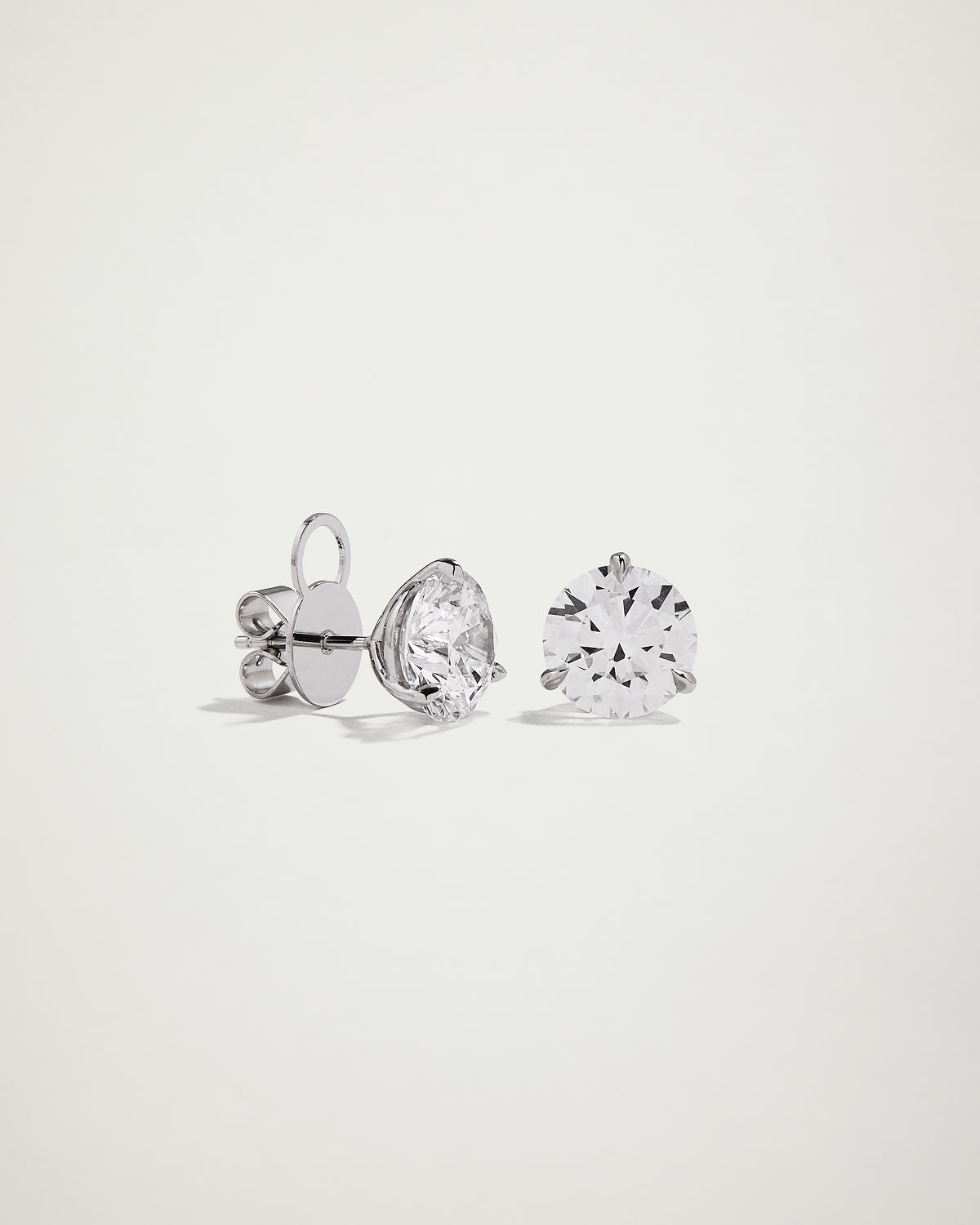 My Love, Round Diamond Studs, 3.01ct