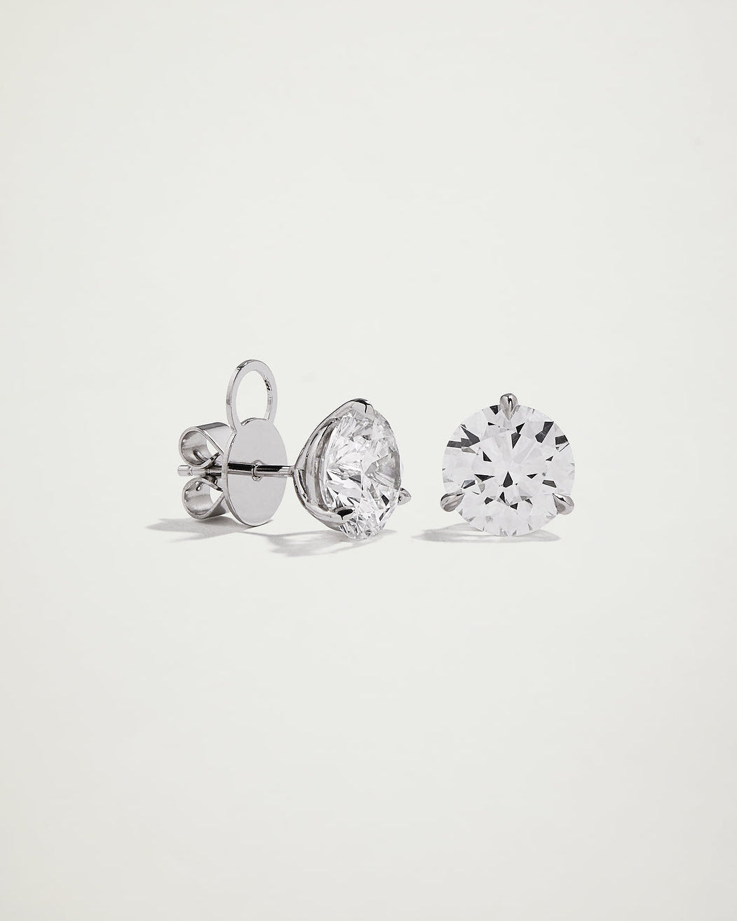 My Love, Round Diamond Studs, WG