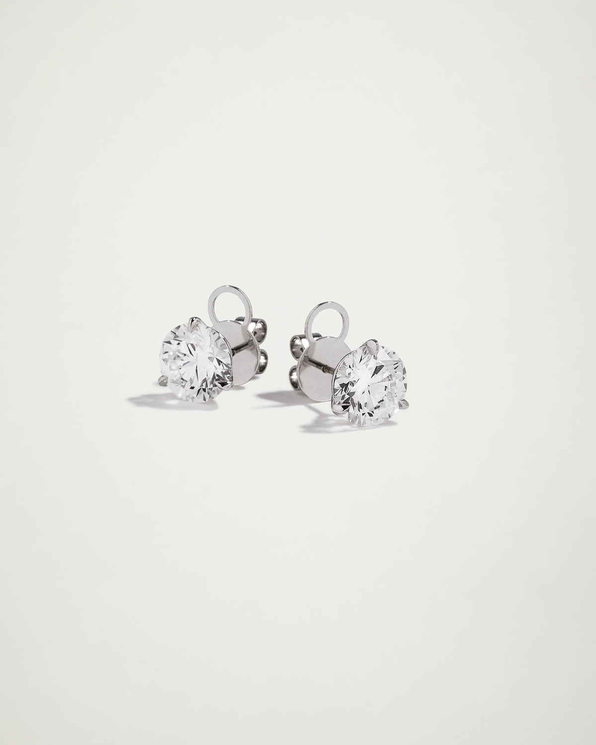 My Love, Round Diamond Studs, 3.01ct