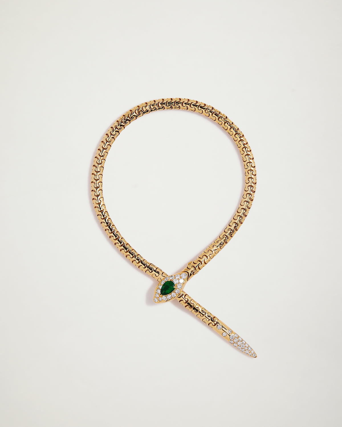 Snake Emerald & Diamond Petite Bracelet