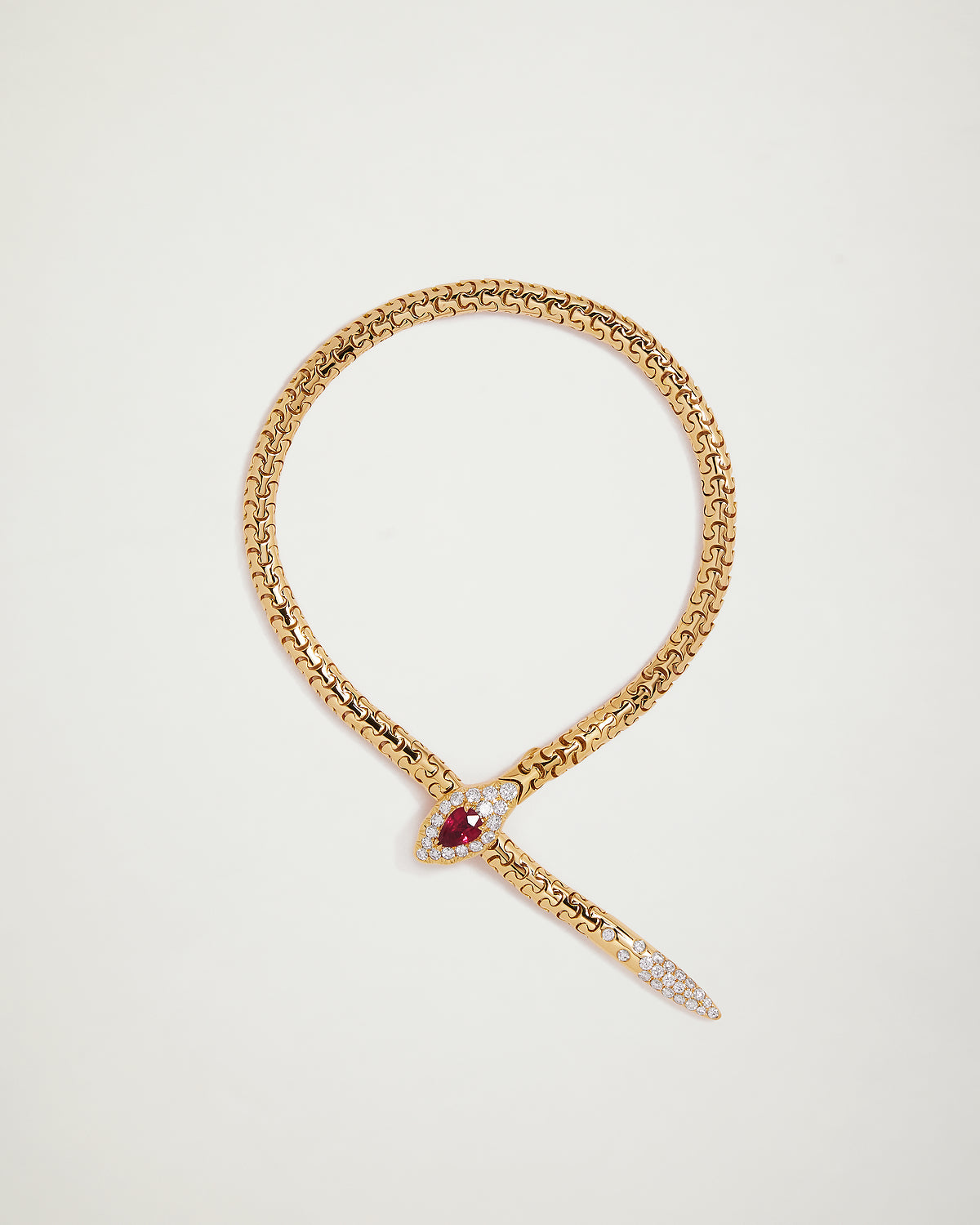 Snake Ruby & Diamond Petite Bracelet