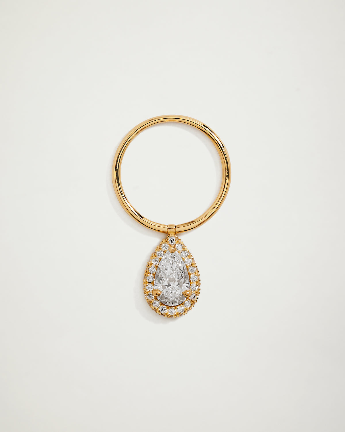 Pear Flip Ring, YG