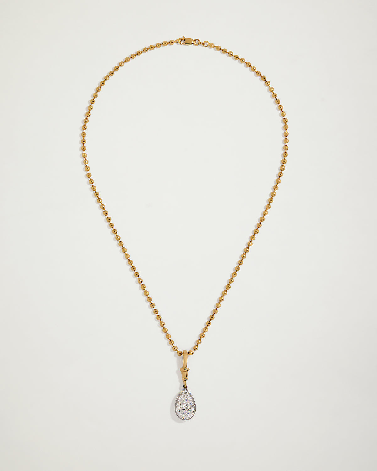 Victorian Inspired Pear Diamond Swivel Pendant, 6ct, YG