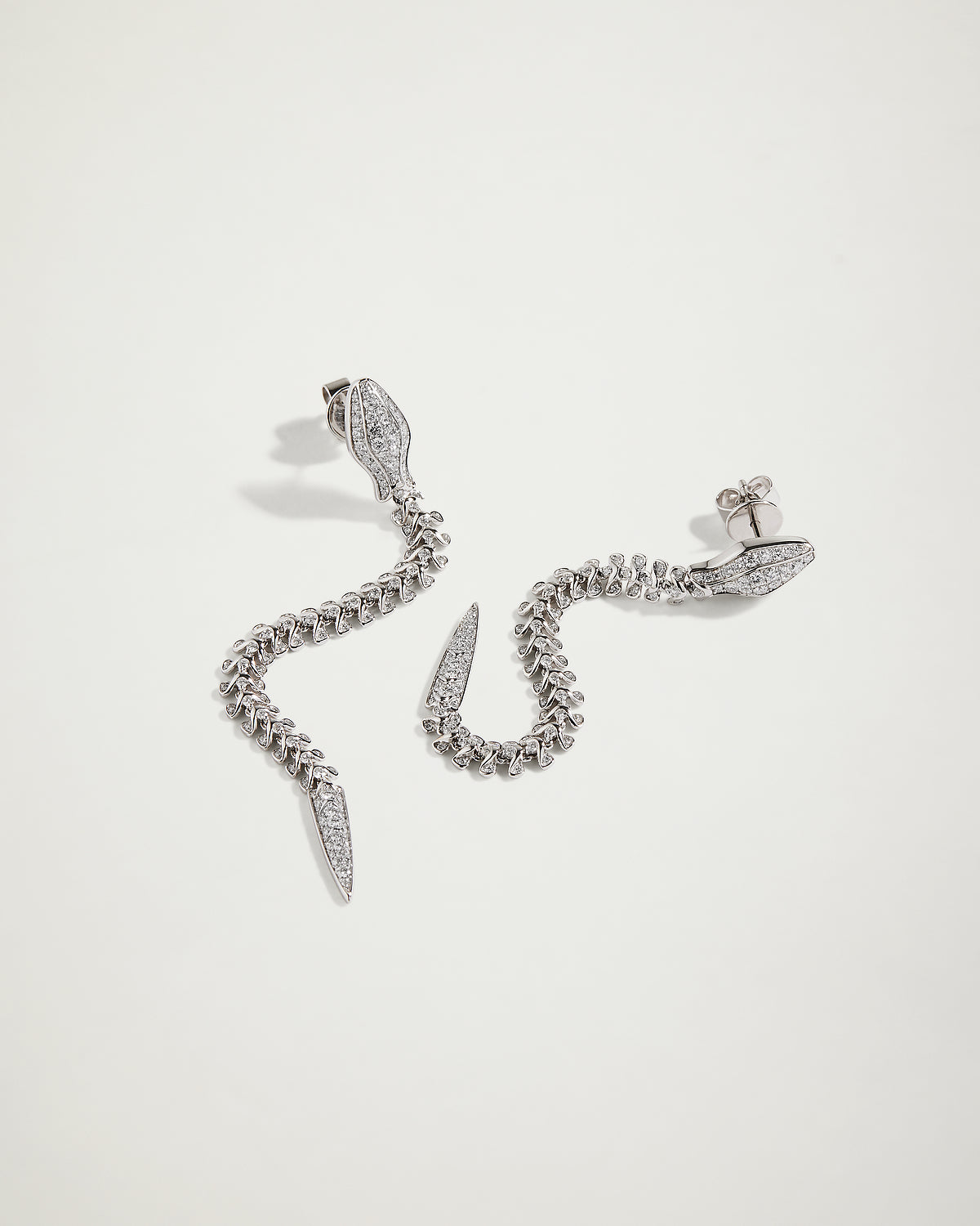 Snake Diamond Encrusted Earrings