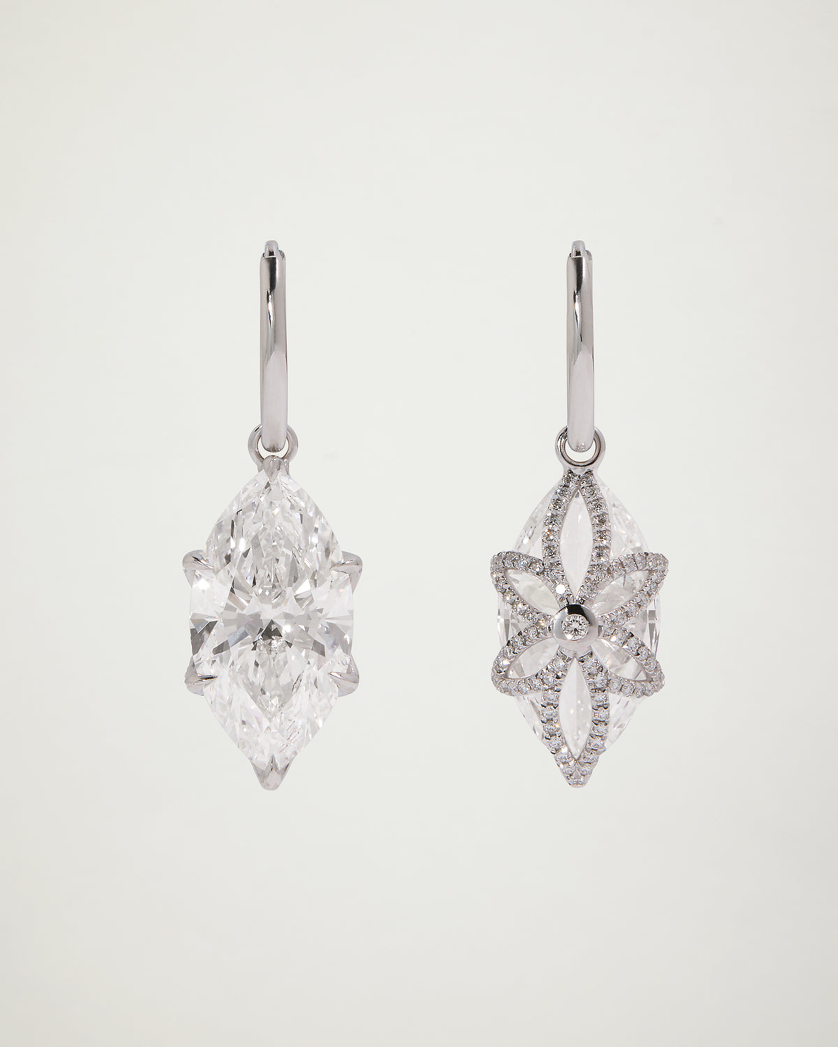The Rose Lily Marquise Diamond Earrings, WG