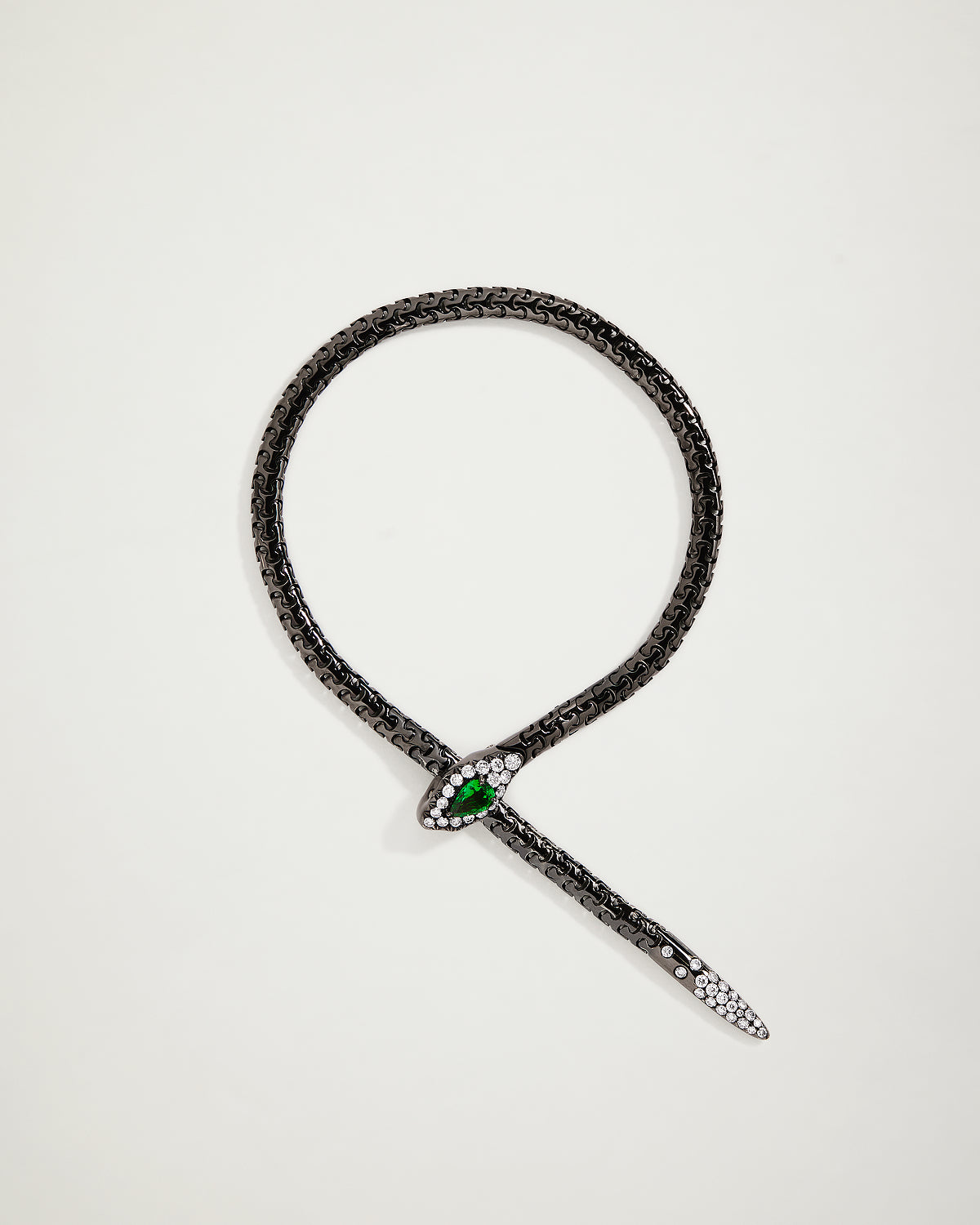 Snake Tsavorite & Diamond Petite Bracelet
