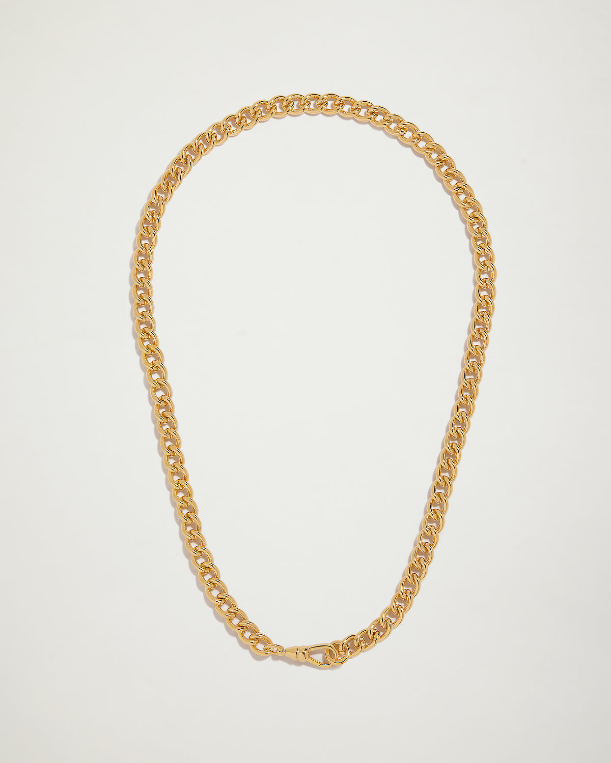 The Signature Curb Link Chain with Pear Diamond Pendant, YG