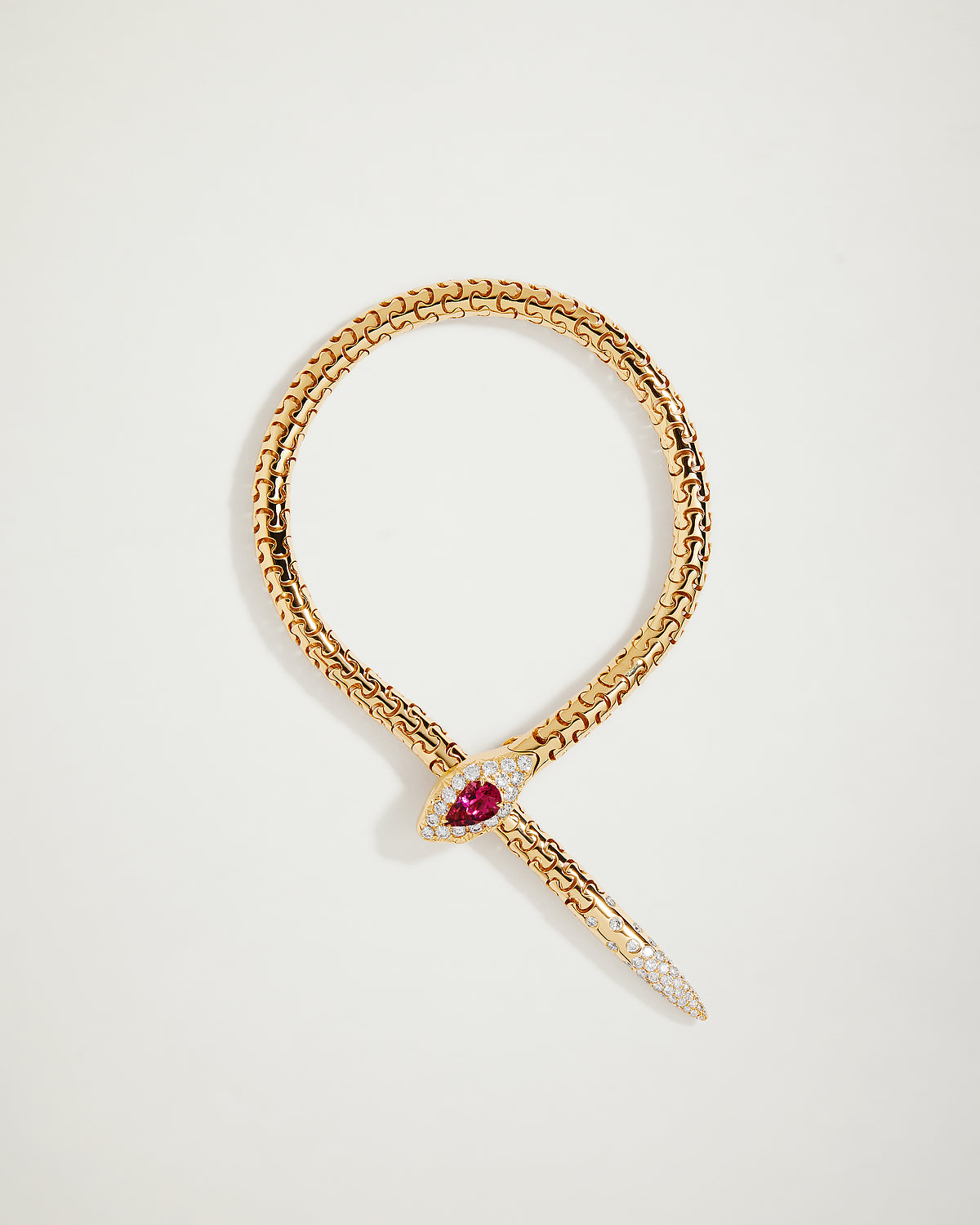 Snake Ruby & Pink Tourmaline Diamond Bracelet