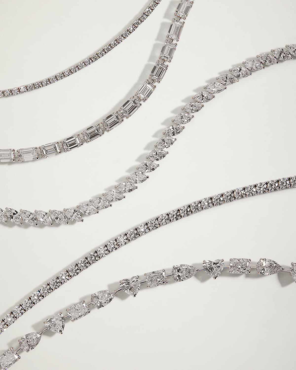 Emerald Cut Diamond Tennis Bracelet