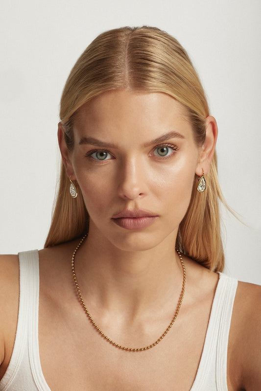 Rahamanov Pear Natural Diamond Hook Earrings