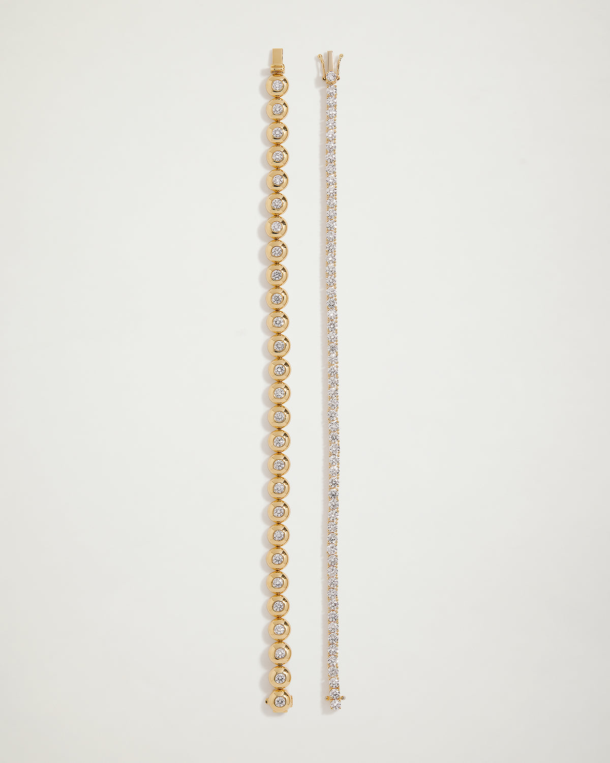 Kelly Bezel Set, Natural Diamond Tennis bracelet, YG