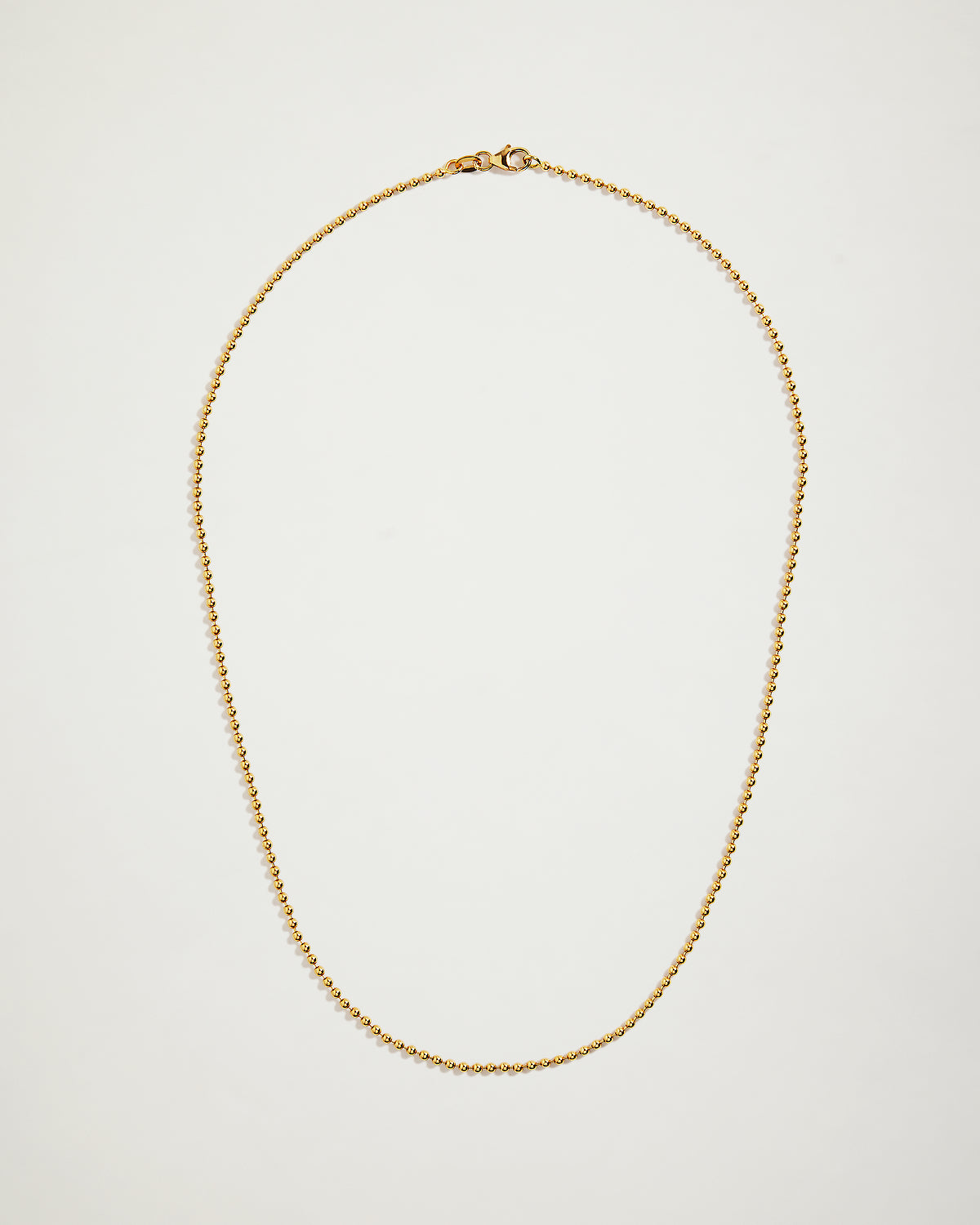 The Italian Ball Chain Necklace, 2mm, YG