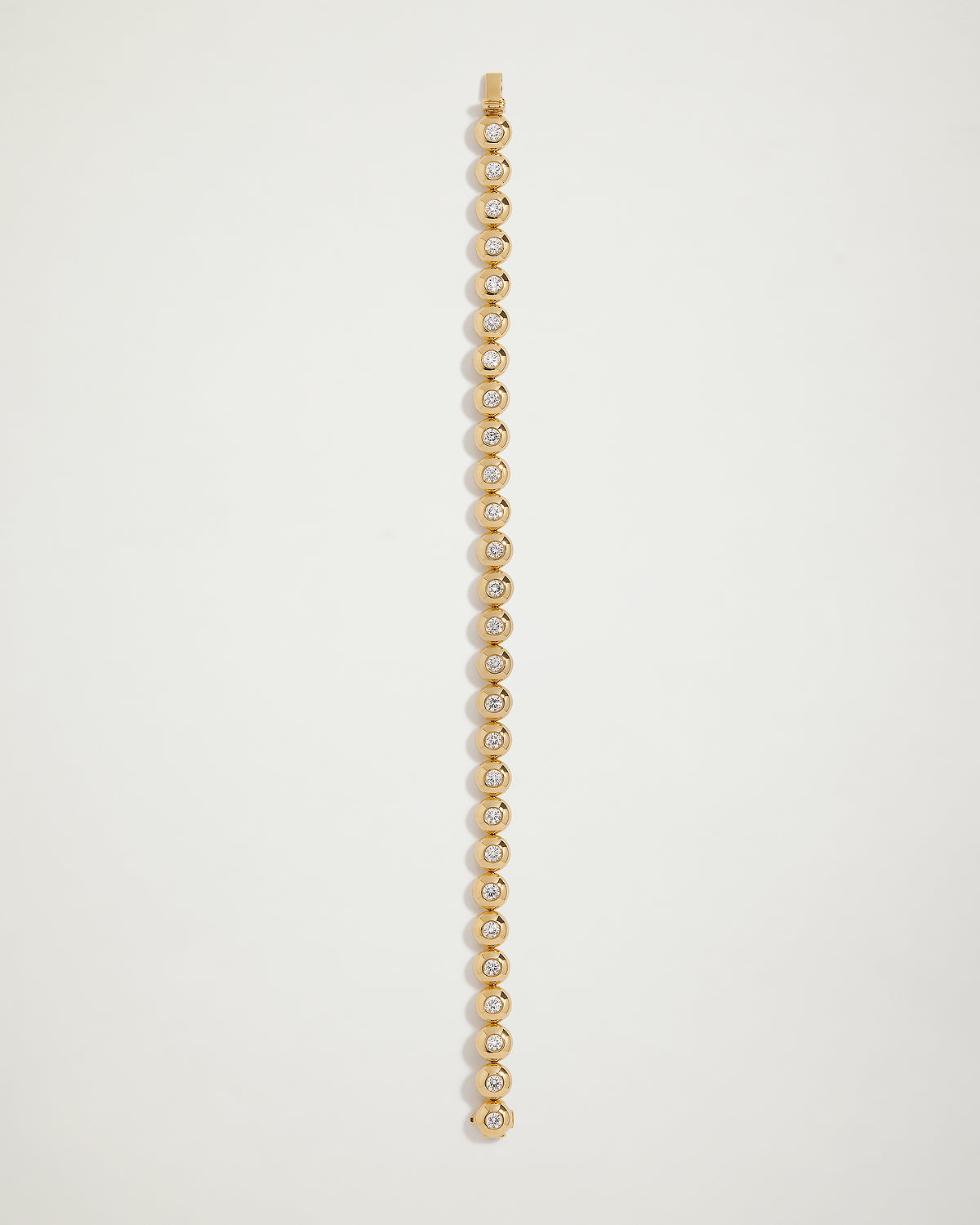 Kelly Bezel Set, Natural Diamond Tennis bracelet, YG