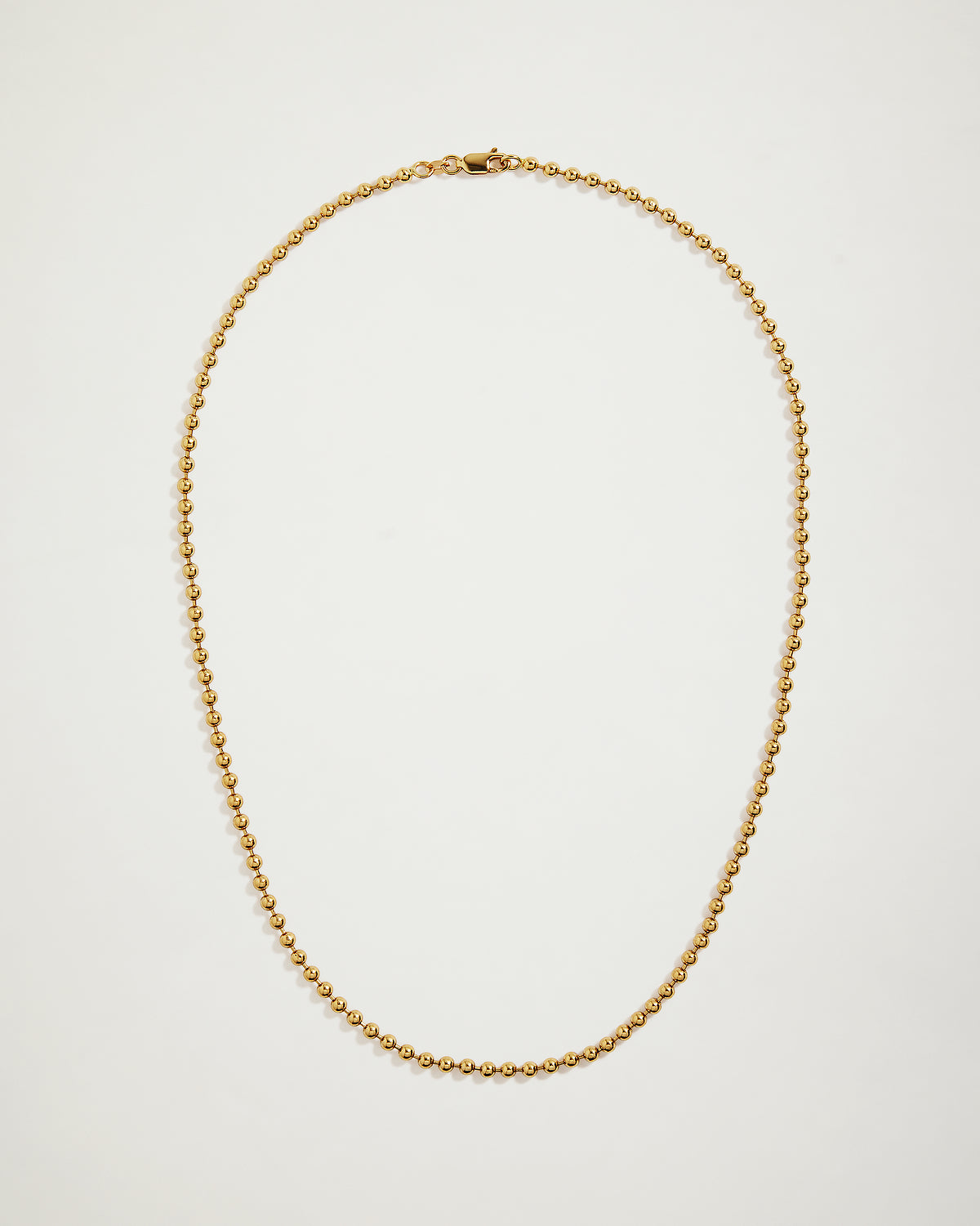 The Italian Ball Chain Necklace, 3mm, YG