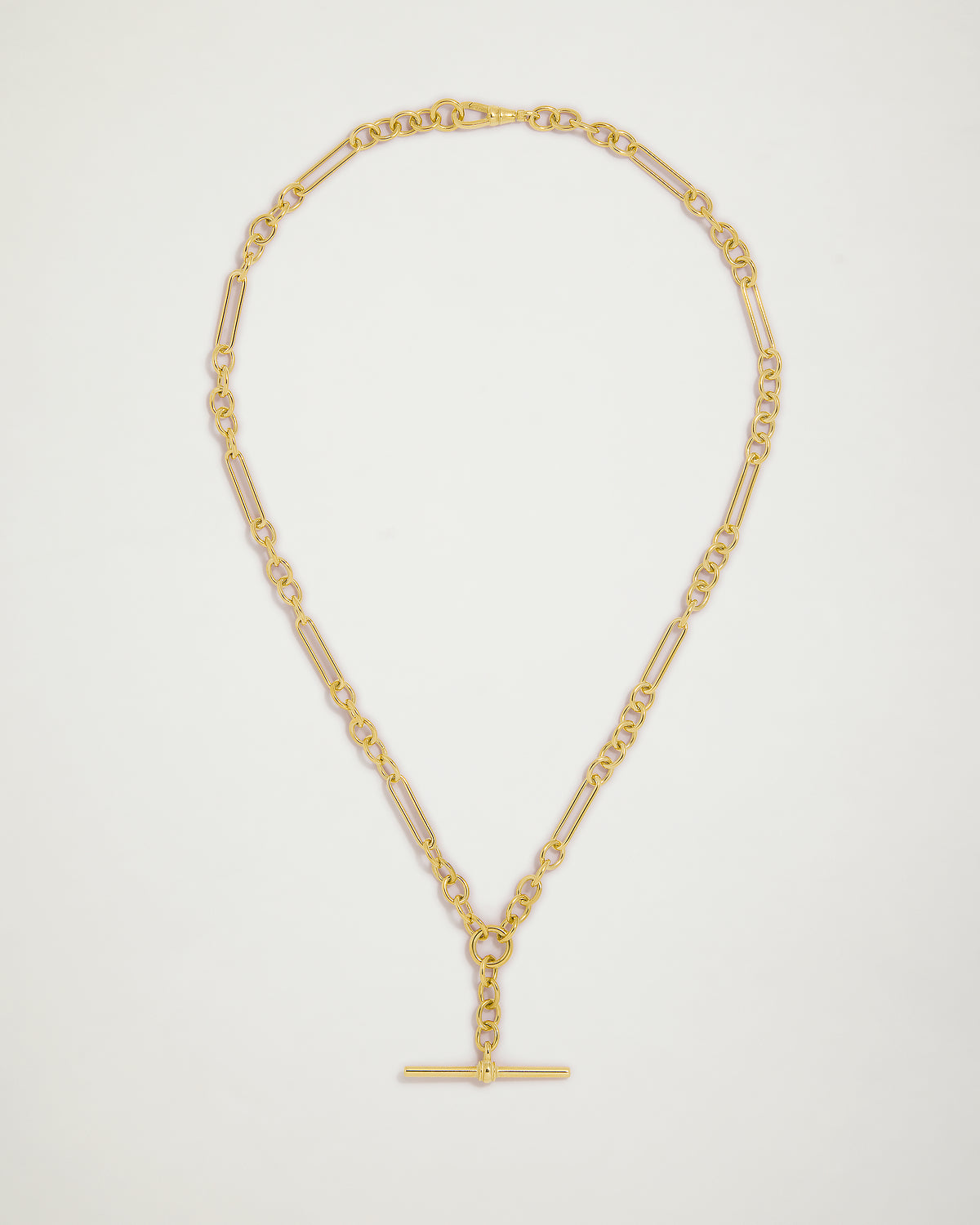 The Signature Stack Medium Paperclip Figaro Necklace, YG