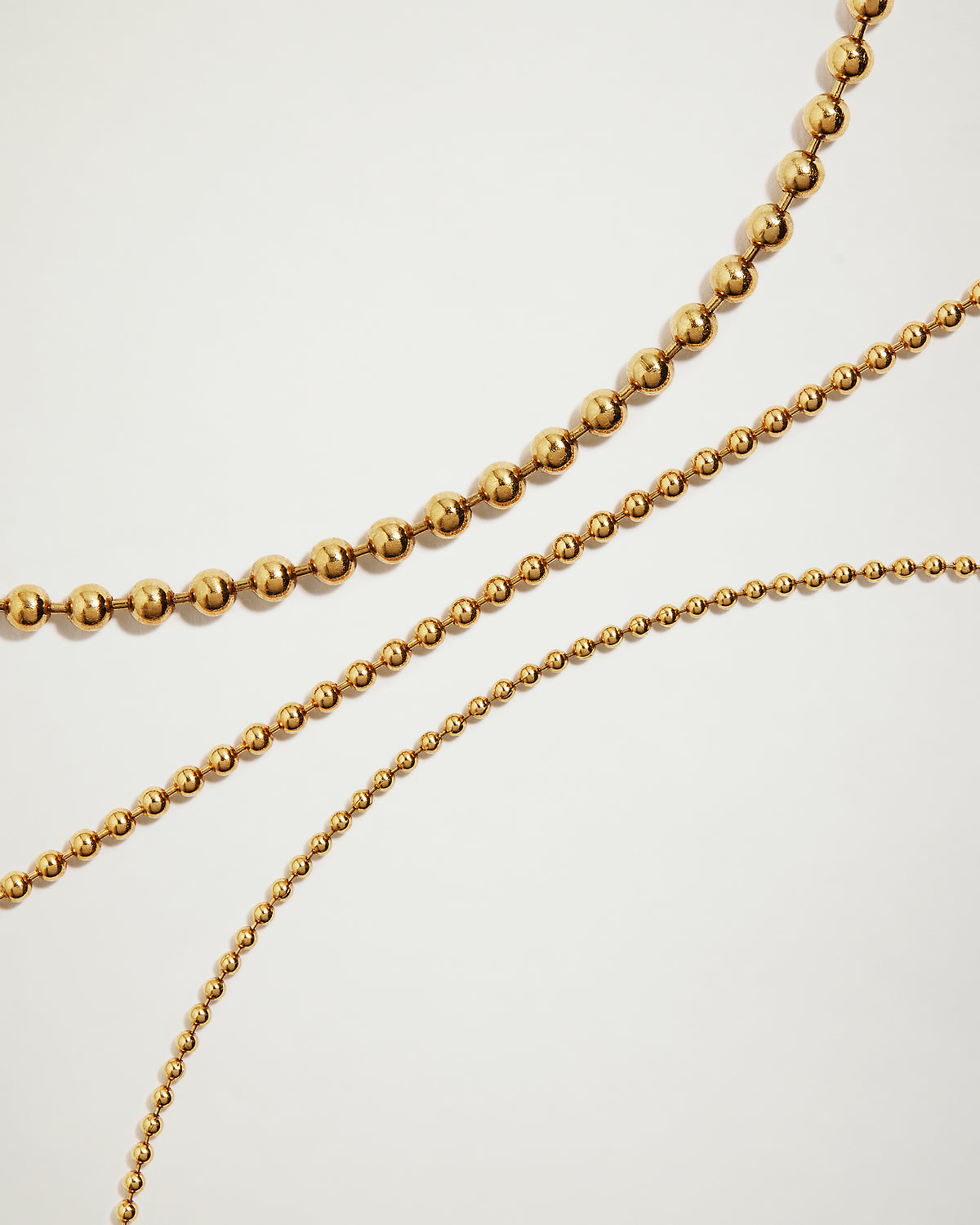 The Italian Ball Chain Necklace, 2mm, YG