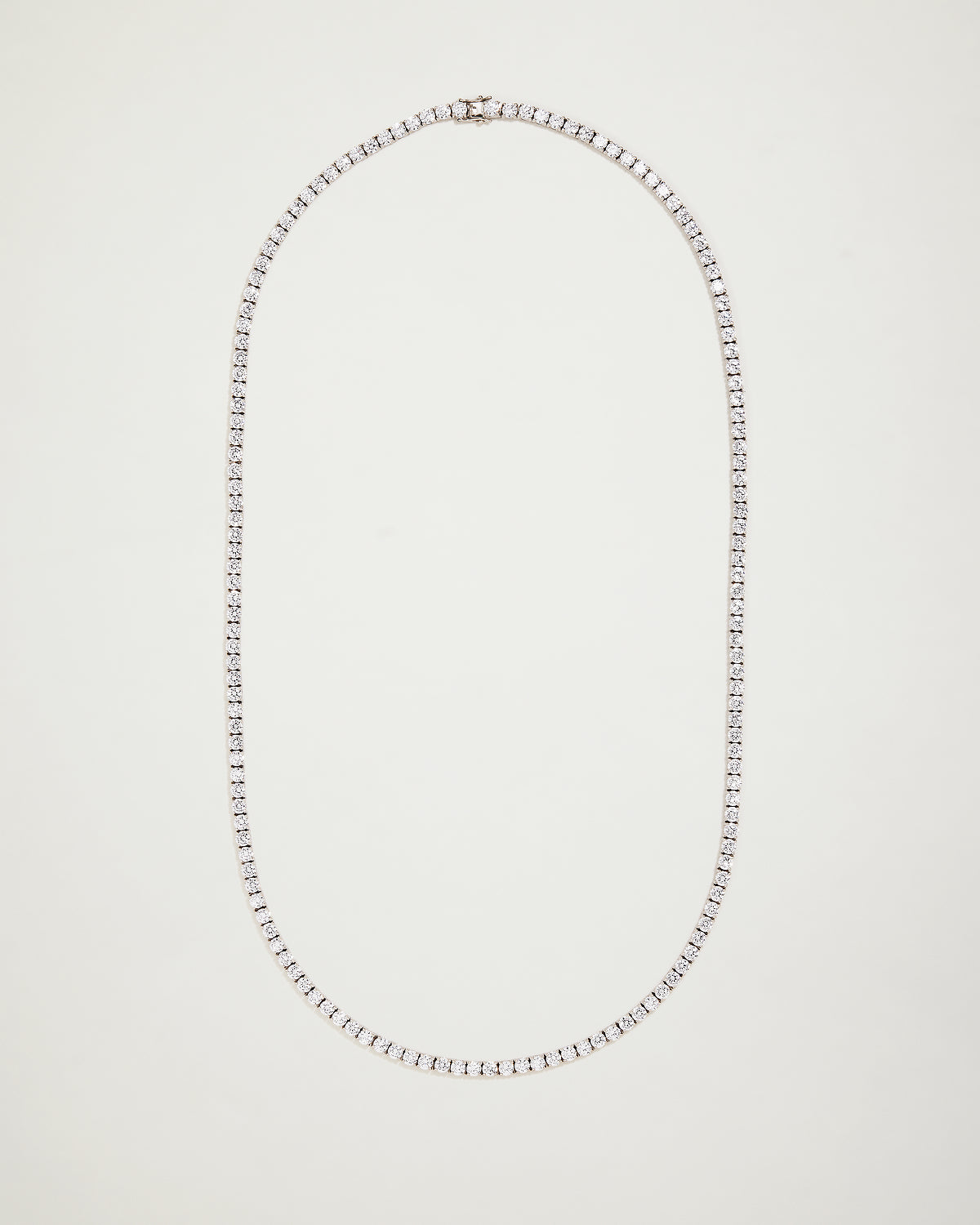 Kelly Extended Diamond Tennis Necklace, 64ct, WG