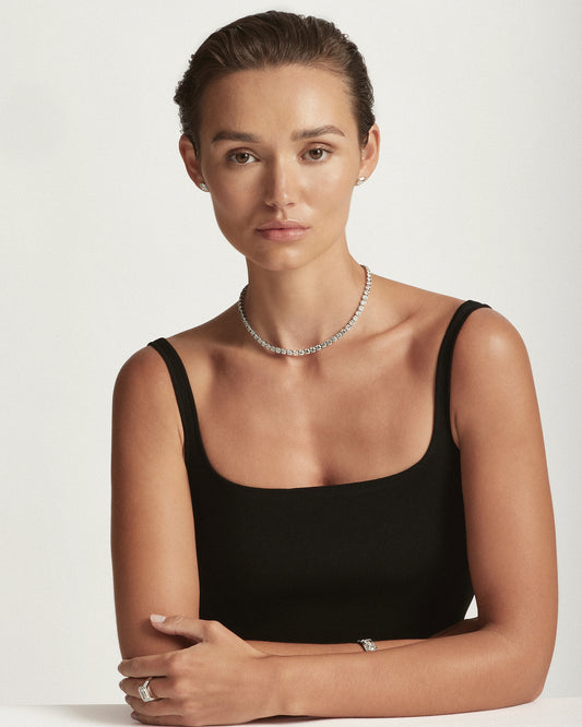 Kelly Diamond Tennis Necklace, 32ct