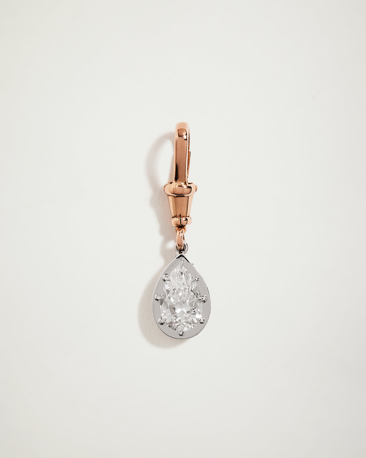Pear-Shaped Diamond Swivel Pendant, RG