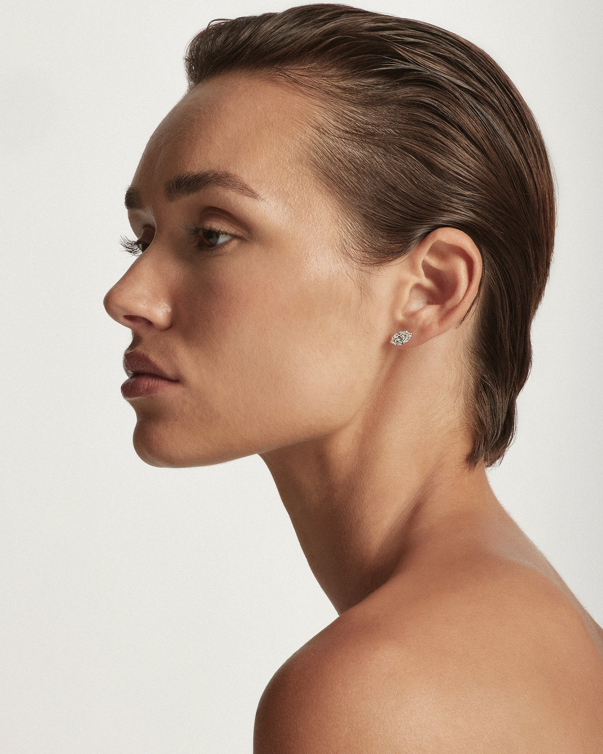 My Love, Marquise Diamond Studs, WG