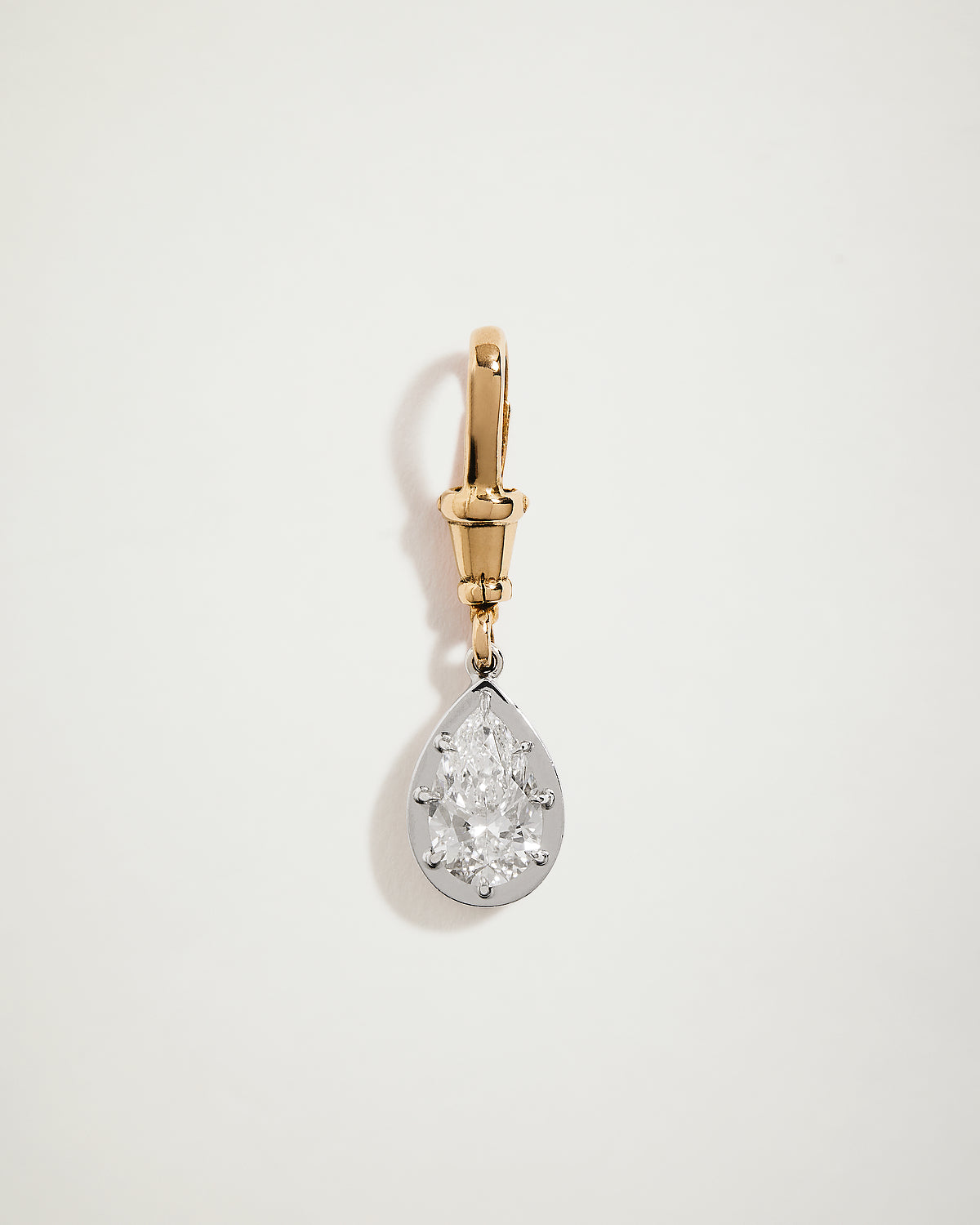 Victorian Inspired Pear Diamond Swivel Pendant, 2.18ct, YG