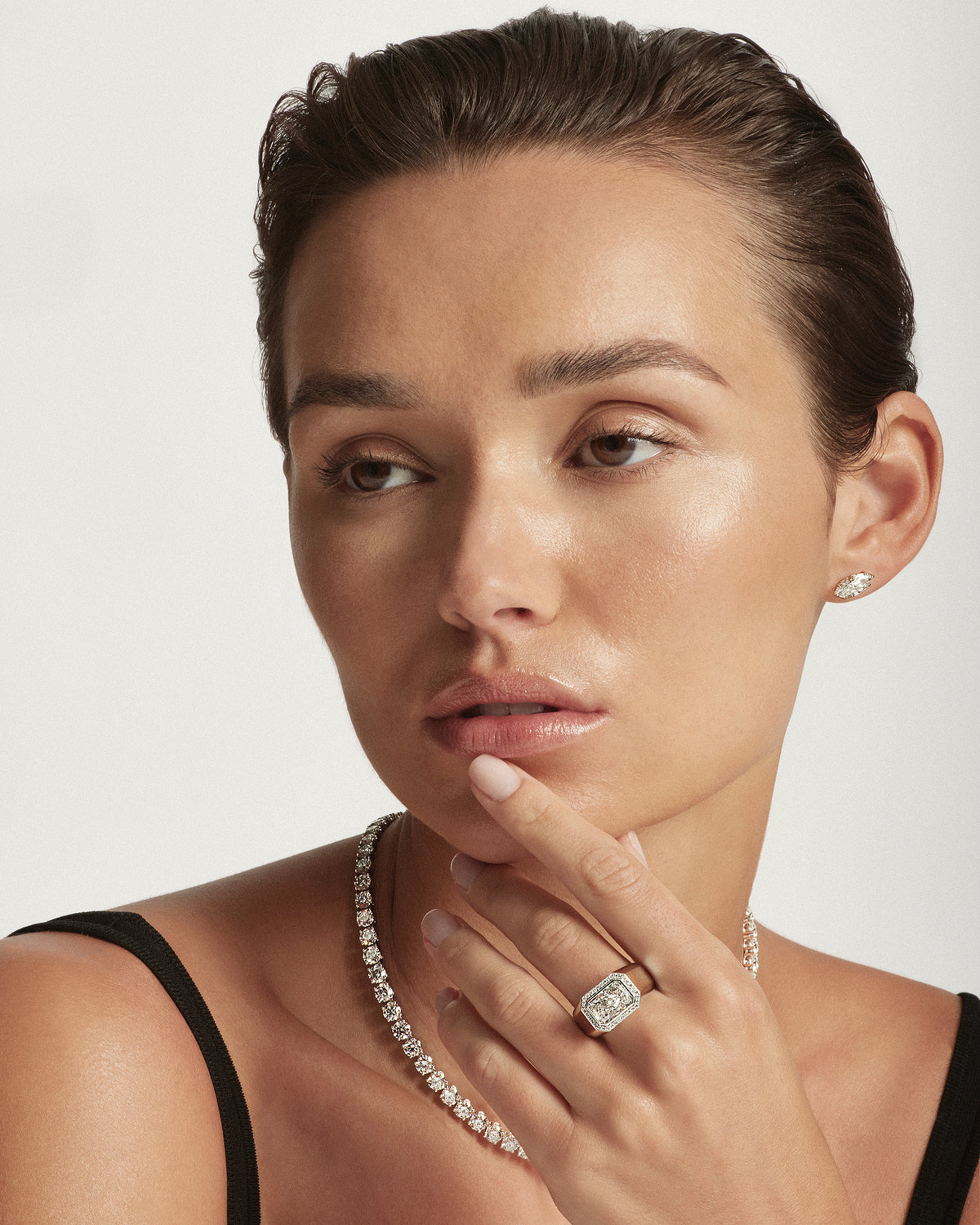 The Soul Mate Encrusted Radiant Diamond Ring, YG