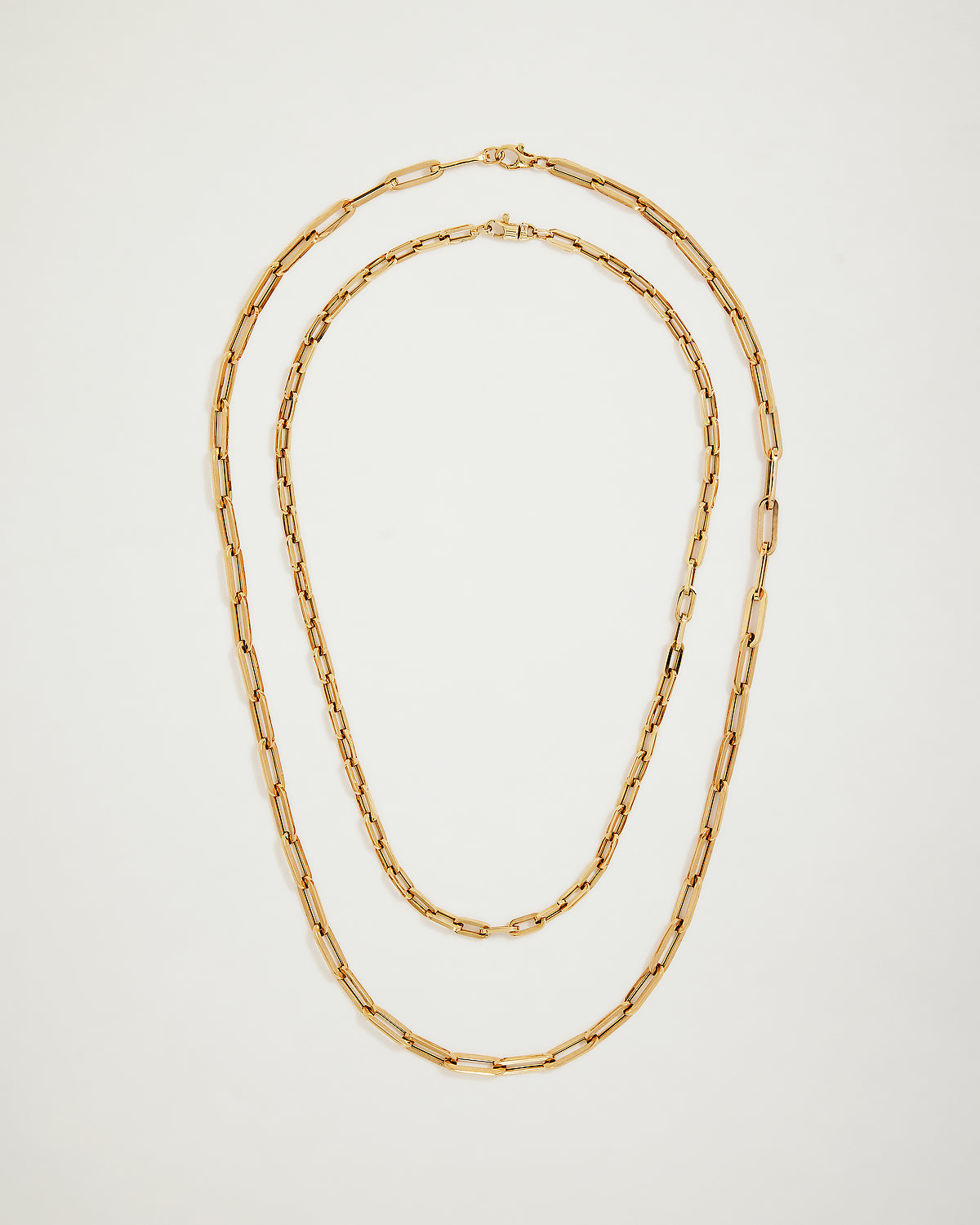 The Petite Paper Clip Chain Necklace, YG