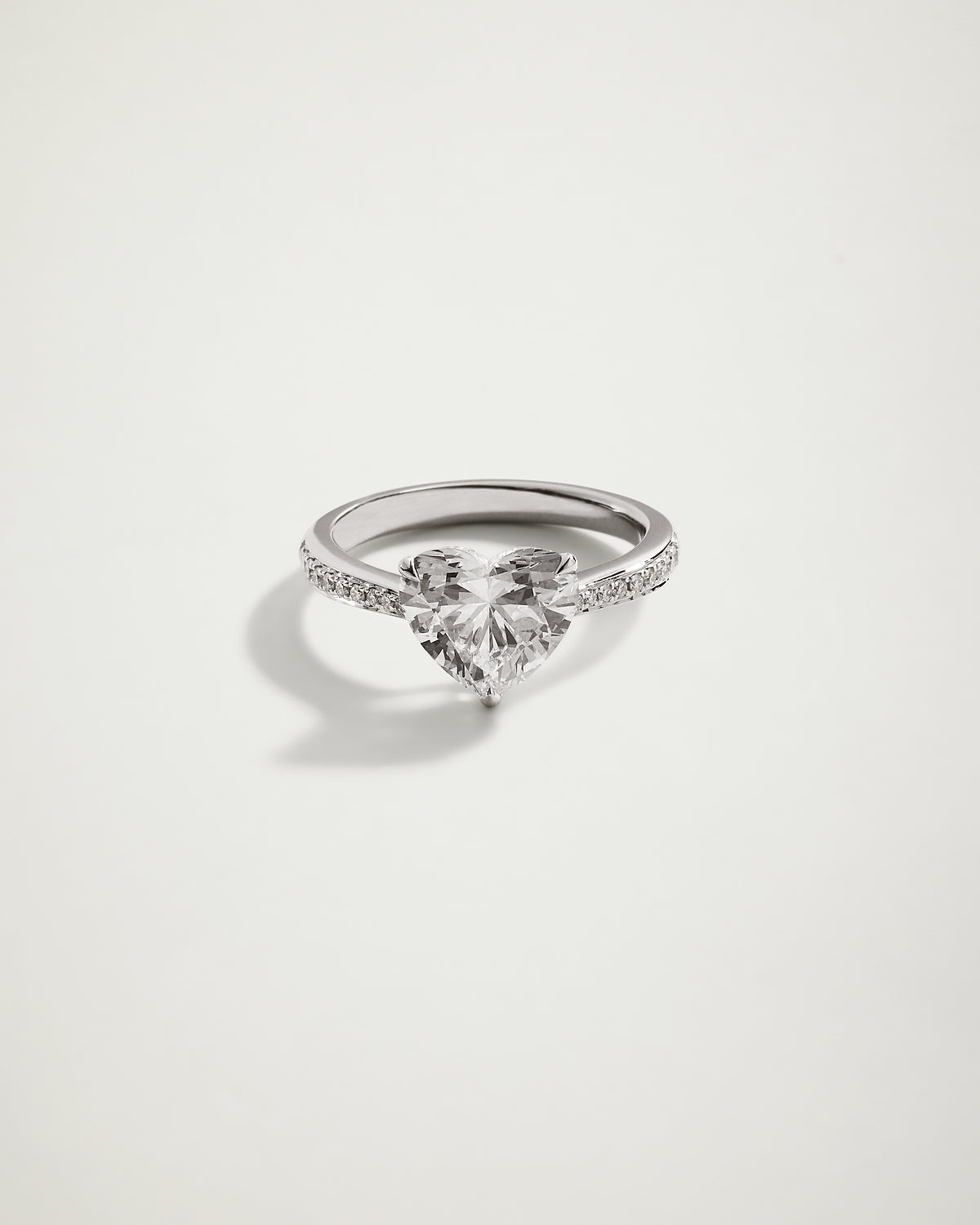 Solitaire Heart Diamond Engagement Ring