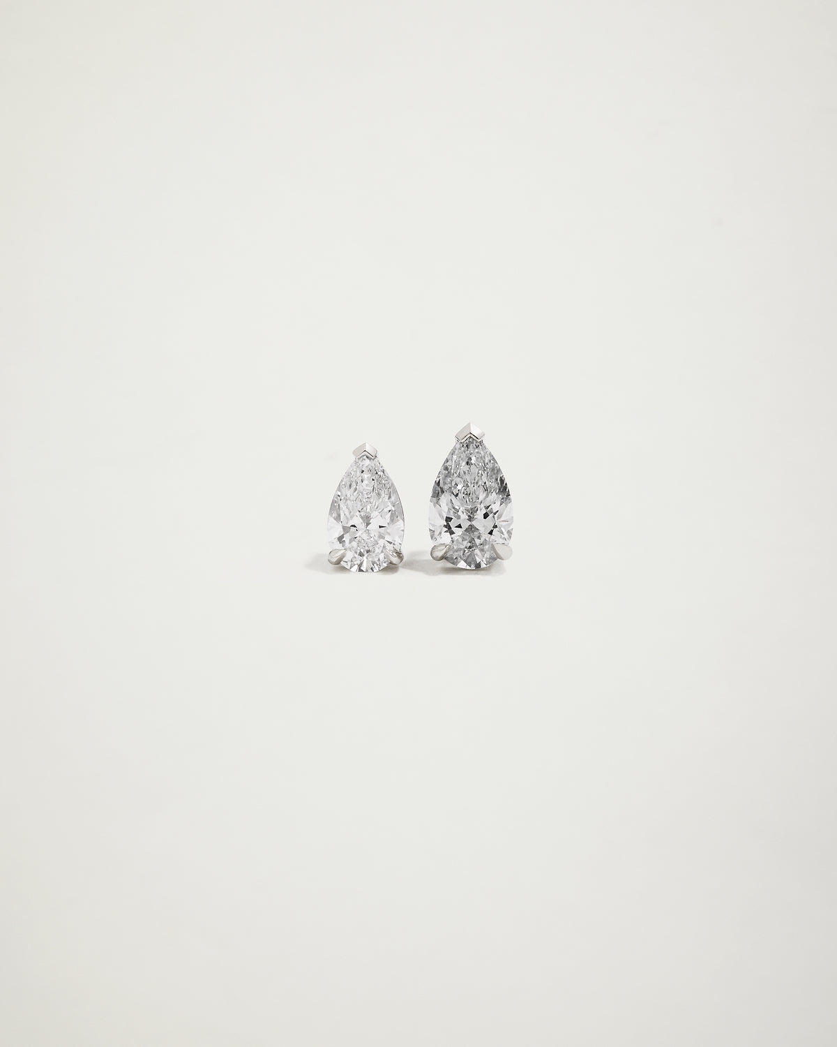 My Love Pear Diamond Studs, 0.50ct WG