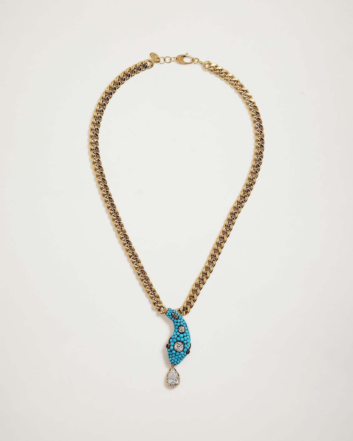 Heidi's Heritage Serpent Turquoise & Gold Necklace