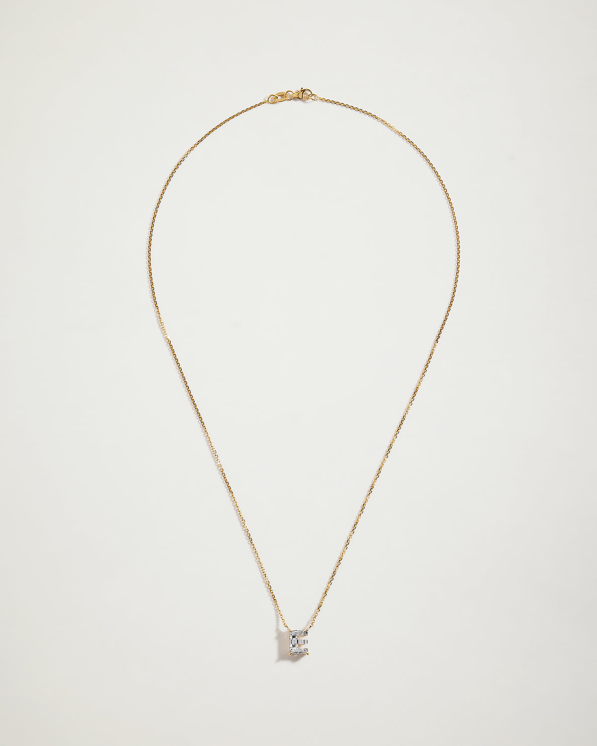 My Love, Diamond Letter 'E' Necklace