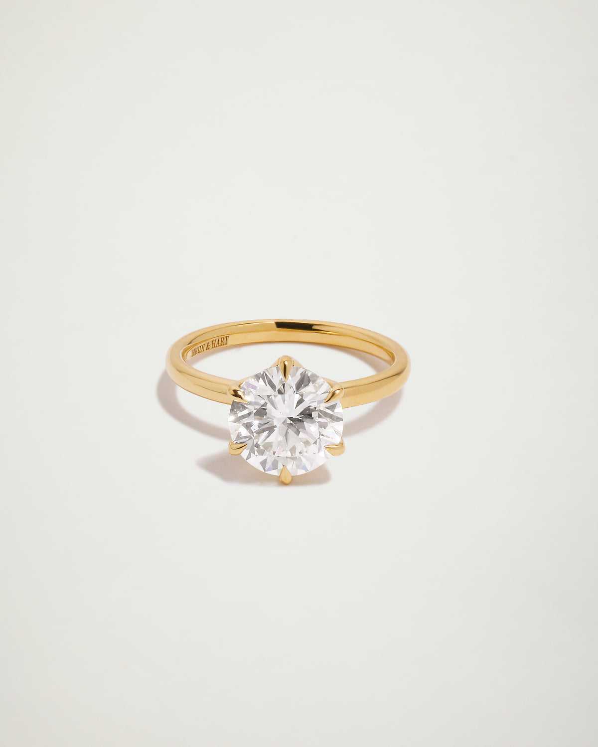 Rose Lily Brilliant Cut Diamond Engagement Ring, YG