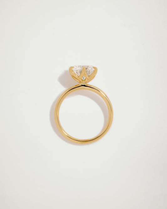 Rose Lily Brilliant Cut Diamond Engagement Ring, YG