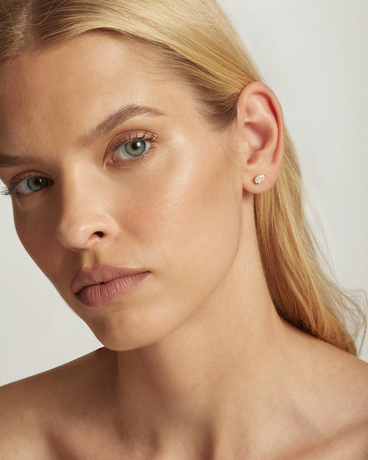 My Love, Pear Diamond Studs, YG