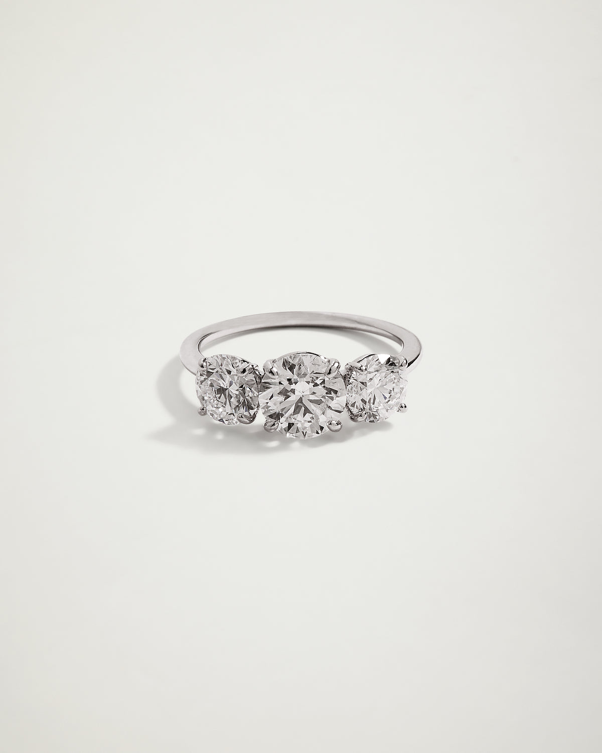 Trilogy Round Diamond Engagement Ring, WG